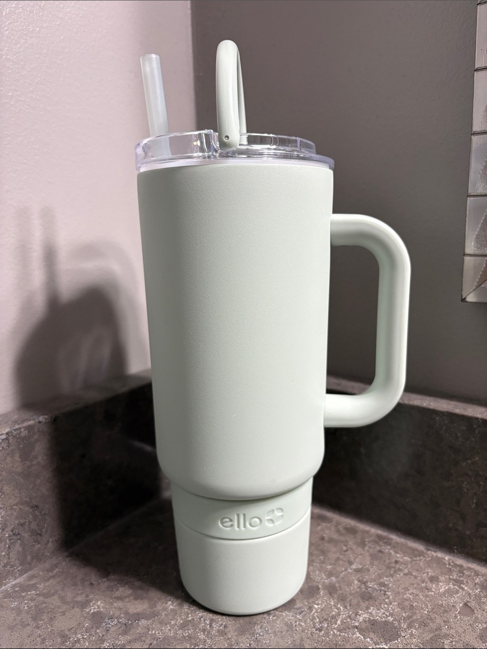 ello Sage Green Insulated Travel Mug with Handle 40 oz